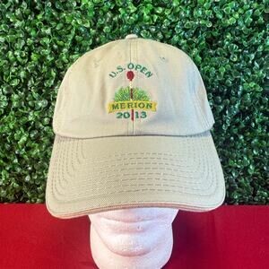 2013 US Open Merion Golf Hat Adult One Size Beige Strapback USGA Member Cap